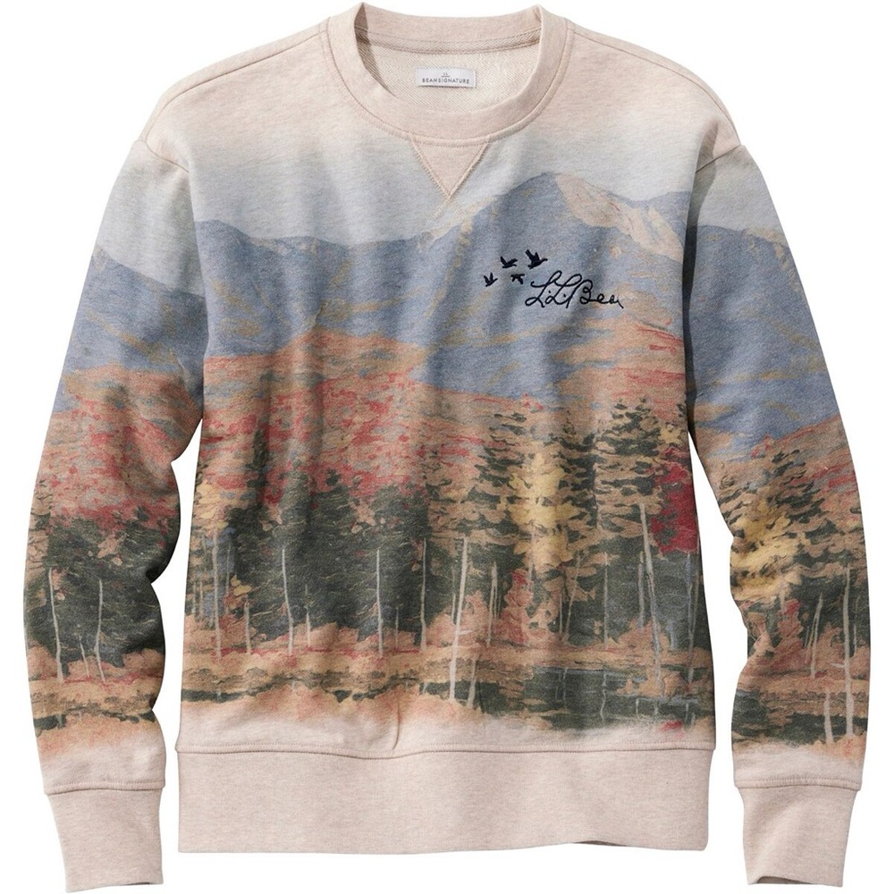 LL Bean signature camp print crewneck sweatshirt - Picture 2 of 7